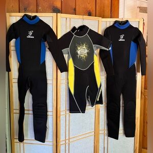 3 Youth Wetsuits Great Condition! Brands O’rageous & Seavenger
